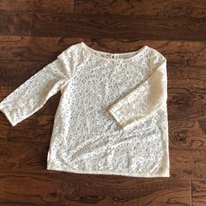 loft white lace top